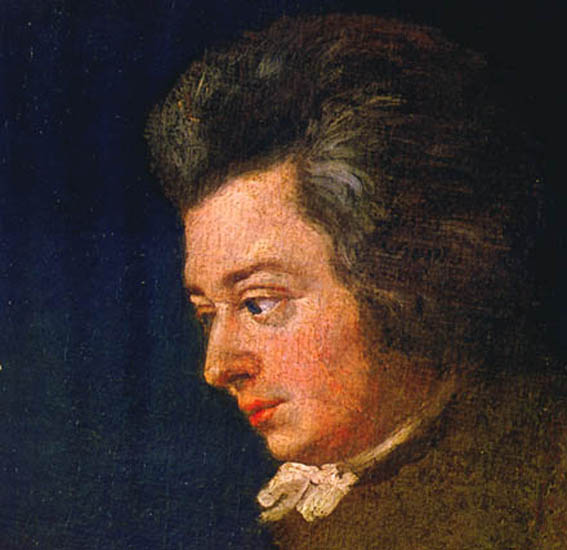 A portrait of Mozart when he is 26 years old.