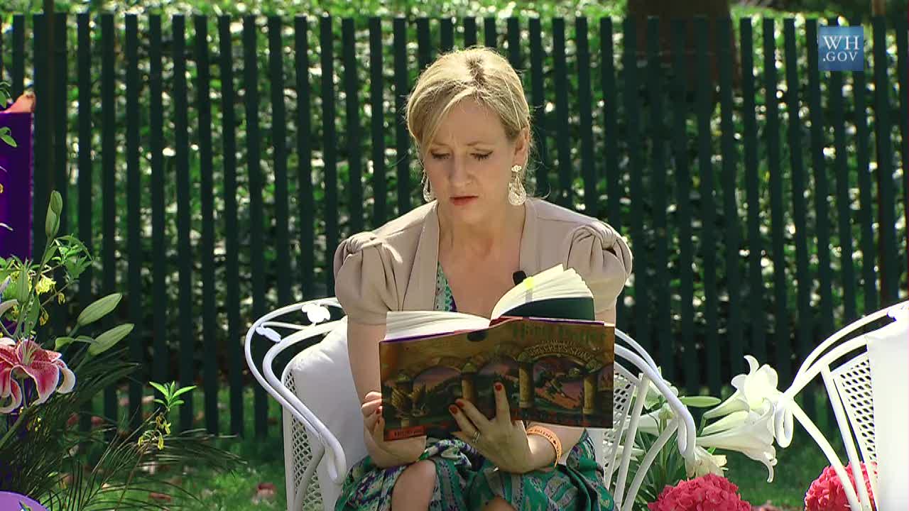 J.K. Rowling aged 45.